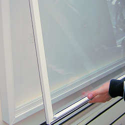 Fixed aluminium secondary glazing